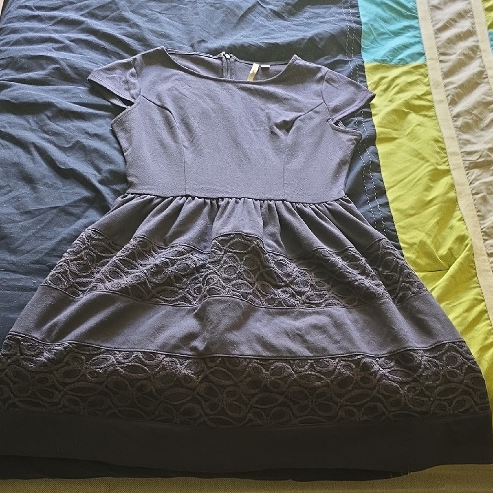 LC Lauren Conrad Gray Midi Dress